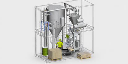 Brutto-Pneumatikpacker BVPV im Inneren des VeloUnit Containers