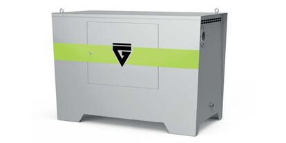 Greif-Velox VeloVac – vacuum packer in grey housing with green design stripe and logo mark